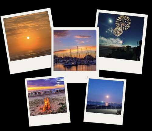 night at Seaton Carew beach